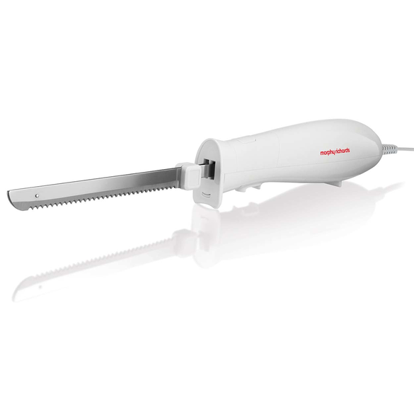 Proctor Silex Serrated Blade Electric Knife - White